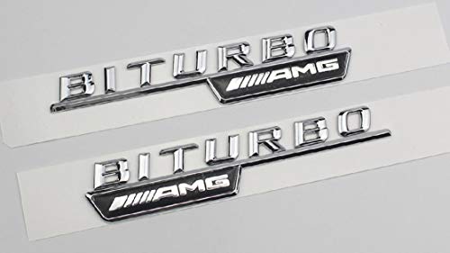 OLPAYE Chrome fit BITURBO Letters Fender Emblem Emblems Badges
