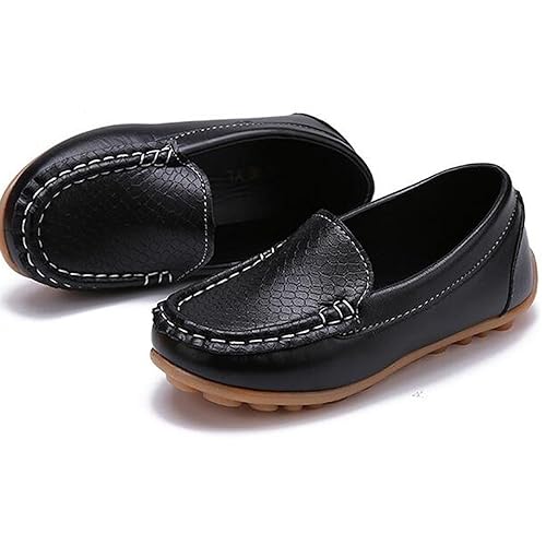WUIWUIYU Boy's Girl's Slip-on Loafers Flats Oxford Shoes Solid Color Mocassins House Shoes4