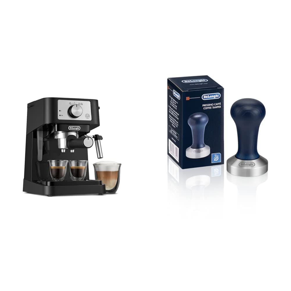 DeLonghi Stilosa Manual Espresso Machine Latte Cappuccino Maker 15 Bar Pump Pressure Manual Milk Frother Steam Wand Black