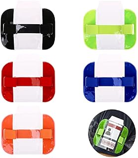5 Pcs Arm Badge Holders, Armband License Badge Holder, ID Card Badge Holder with Adjustable Straps for Factory Warehouse Emergency Worker Doorman Security Staff