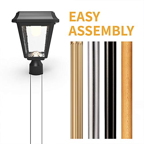 Kmc Lighting St4618Q-A Solar Lamp Post Lights Solar Post Lights Outdoor Post Lights Die-Casting Aluminum 3-Inch Fitter Base For Post Mount #TOP5
