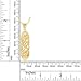 AFFY Jewish Mezuzah Round Shape White CZ 14K Yellow Gold Over Sterling Silver Pendant Necklace