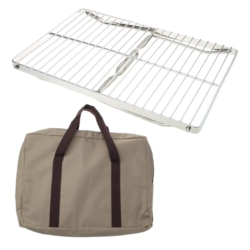 Kangnice Cooking Grate Camping Tables Foldable Camping Equipment Stove Folding Barbecue Table Stainless Steels Grilling Table