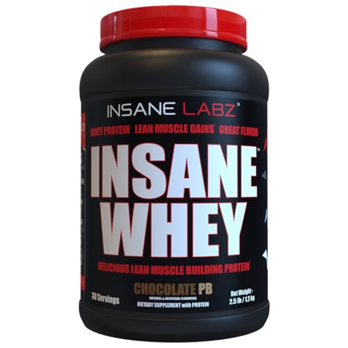 Image of Insane Labz Insane Whey,100% Muscle Building Whey Protein, BCAA Amino Profile, Mass Gainer, Meal Replacement (Chocolate Peanut Butter, 30 Servings)
