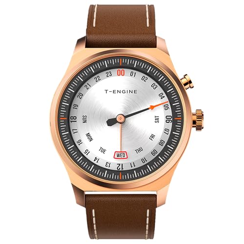 Montre à quartz pour homme étanche 50m avec un bracelet en cuir noir