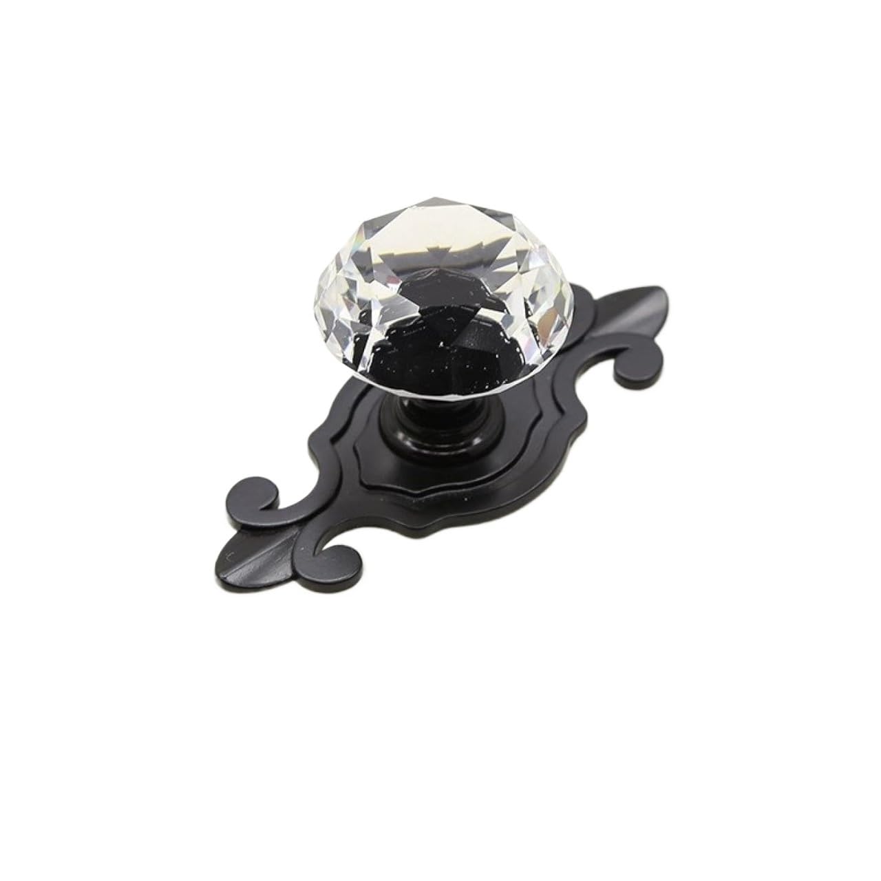Bszcxbvmp Black Crystal Drawers Knobsb, Crystal Drawer Knobs 4Pcs Multicolor 70X30x31mm Art Drill Type For Cabinet Wardrobe(,Transparent)