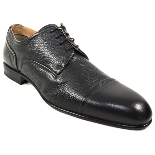 Men's Black Soft Leather Comfort Oxford Shoes, 43 EU