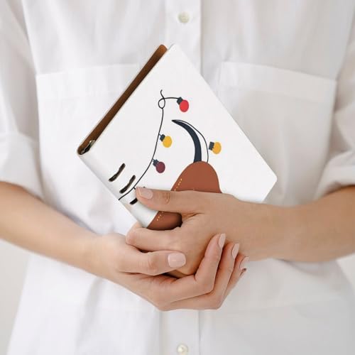 Carnet A5 en cuir rechargeable motif teckel pour notes d'affaires