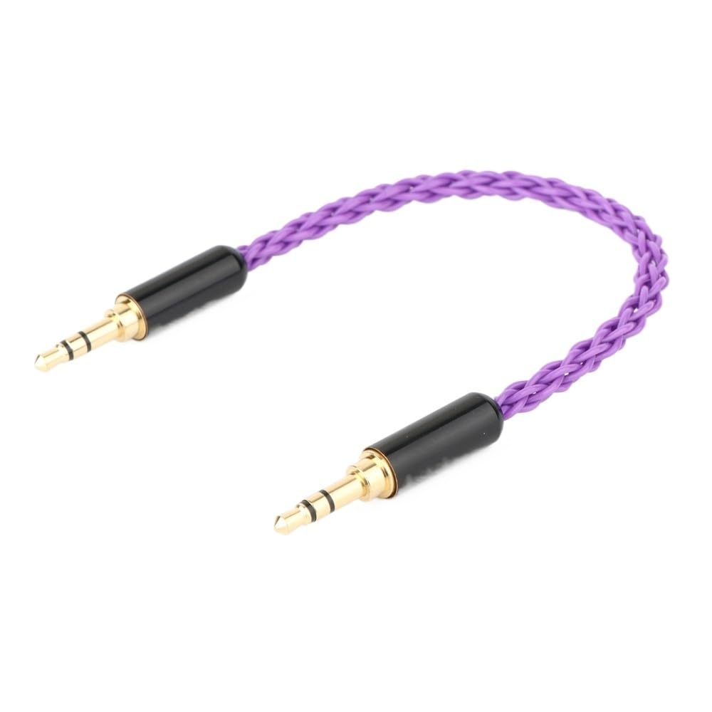 Câble auxiliaire audio HiFi plaqué argent 3,5 mm mâle vers 3,5 mm mâle 3,5 mm (E51601,1 m)