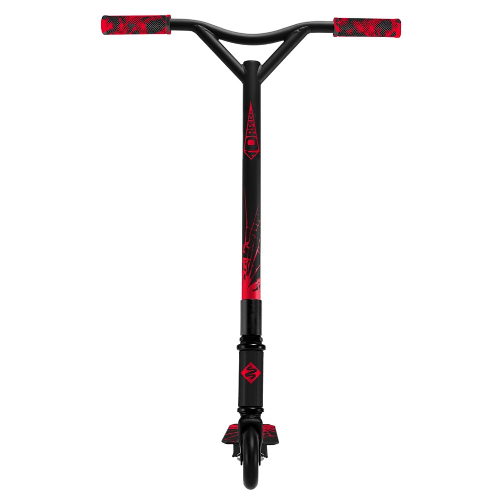 Trottinette d'acrobatie Torpedo Cracked Yellow - Trottinette Freestyle avec Deck en Aluminium 6061, Roues de 100 mm et Roulements ABEC 7 (Rouge)