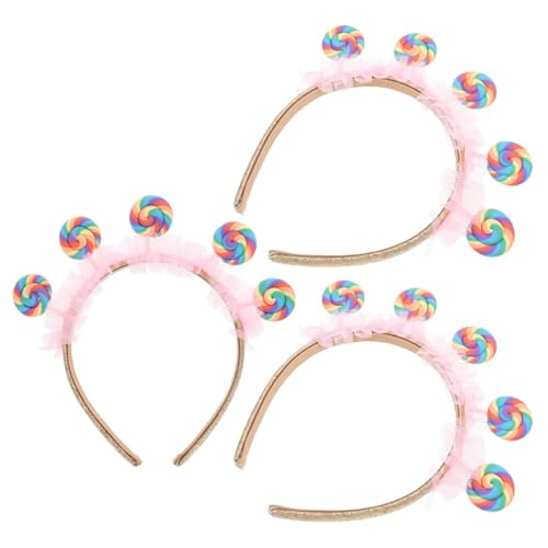 Diademas de piruleta rosa Gatuida con acabado antideslizante y flexibilidad alta