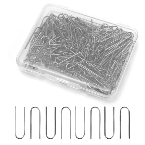 Hochtemperatur Nichrom Nichrome Draht Haken,200PCS Schmuckring Keramikwerkzeug,Nichrom Aufhängehaken,Stecknadeln U Förmige Pins,U Förmiger Aufhänger Für DIY Anhänger Ornamente Mit Aufbewahrungskoffer