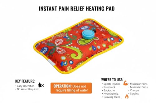 ANTIL'S heating bag, hot water bags for pain relief, heating bag electric, Heating Pad-Heat Pouch Hot Water Bottle Bag, Electric Hot Water Bag For Pain Relief Therapy (Multicolor) Pack of 1