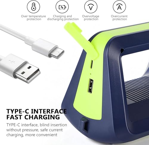 Image of High Power Long Distance Rechargeable Torch Light with 5000mAh Battery and 5 Modes Searchlight with Front and Side Flashlight Torch for Outdoor, Emergency, Camping (WD-5021A)