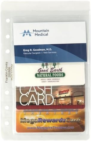 FranklinCovey - Business-Credit Card Holder for FranklinCovey Planners | Safely Store & Organize Business and Credit Cards (Compact, 2 Pack) image 4