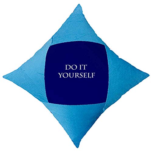 OFFbb-USA Capa de almofada azul faça você mesmo autossuficiência para cama de carro decorativa