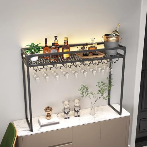 Soporte de vino metálico dorado para encimera 80 cm miniatura 7