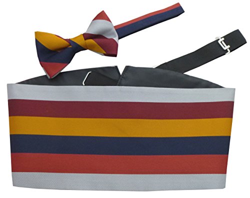 Ceinture à rayures RAF et nœud papillon pour harmoniser un costume