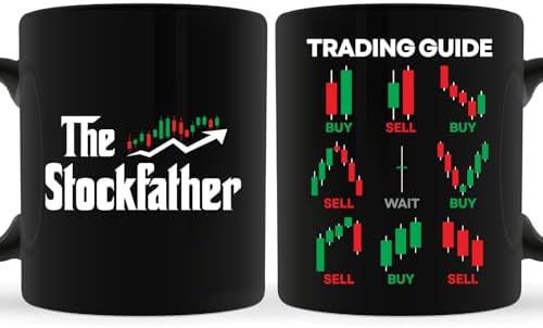 Stock Trader 2Side Mug 11oz Black, The Stockfather, Guide Candlestick Chart image 5
