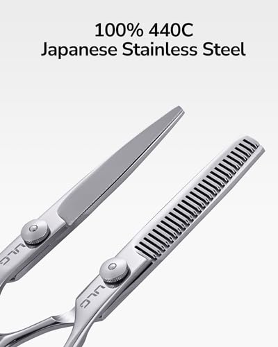 ULG Hair Cutting Scissors Set, Hair Scissors Thinning Shears for Hair Cutting, Professional Barber Scissors Hair Shears for Women Men Adults Kids Salon Home Use, Japanese Stainless Steel