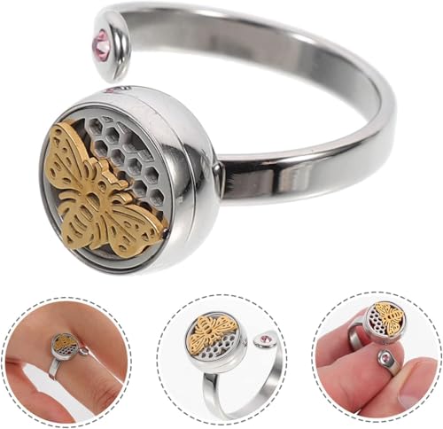 Anillos de acero inoxidable hipoalergénico con detalles artesanales exquisitos 5