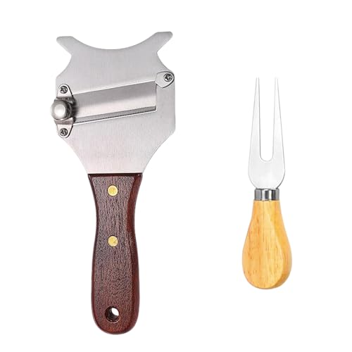UBSIUH 1 Piece Stainless Steel Truffle Knife And 1 Piece Wooden Handle Cheese Knife, Kitchen Tools, Truffle Grater, Cheese Slicer.
