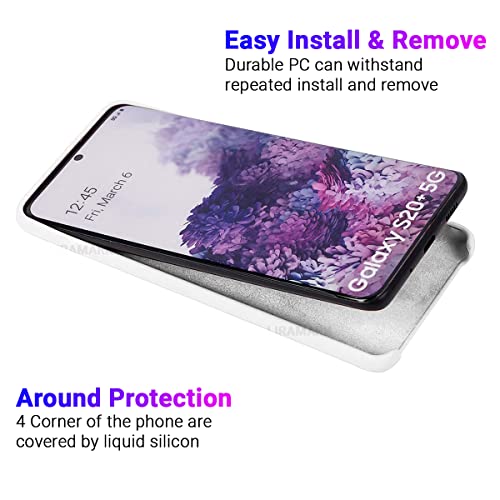 Image of LIRAMARK Liquid Silicone Soft Back Cover Case for Samsung Galaxy S20 Plus / S20 Plus 5G (White)