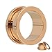 Produktbild Treuheld® 10mm Flesh Tunnel Rosegold - Chirurgenstahl 316L / Edelstahl - Schraubverschluss mit Gewinde - Stahl Ohr Plug zum Schrauben
