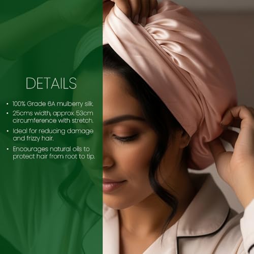 Bandeaux de cheveux soie de mûrier bonnet sommeil élastique réglable - 6
