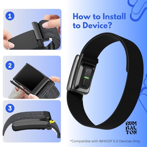 Image of Hydra Soft Bicep Strap for WHOOP 5.0 One /Peak /Life MG Band - Breathable Adjustable Waterproof Replacement Bicep Strap for WHOOP Band 5.0 - Not Compatible with Gen 4 (Grey, One /Peak)