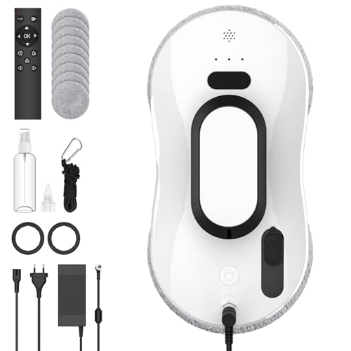 Robot Limpiacristales 5600pa, Robot Limpia Cristales Ventanas con Pulverización, Control Remoto, 3 Modos de Limpieza, Sistema de Seguridad, Detección Inteligente de Bordes, para Superficies Lisas Robot Limpiacristales 5600pa, Robot Limpia Cristales Ventanas con Pulverización, Control Remoto, 3 Modos de Limpieza, Sistema de Seguridad, Detección Inteligente de Bordes, para Superficies Lisas