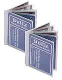 Set of 2 Heavy Duty Vinyl 6 Pages Insert for Bifold or Trifolds Wallet MADE IN USA