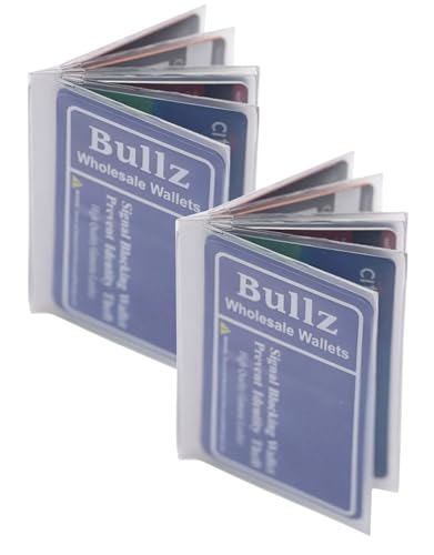 Set of 2 Heavy Duty Vinyl 6 Pages Insert for Bifold or Trifolds Wallet MADE IN USA
