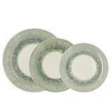 Con acabado efecto acuarela Churchill QUEEN\'S ORACLE VERDE Vajilla Loza 18 Piezas 6 Personas