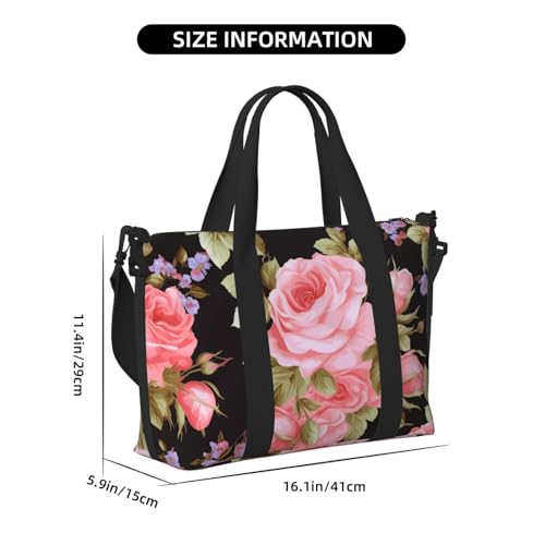 Travel Duffel Bags Personal Item Bag Carry on Luggage Bag Training Handbag Lightweight Waterproof Sports Gym Bag Rose Weekender Bag for Women Men2