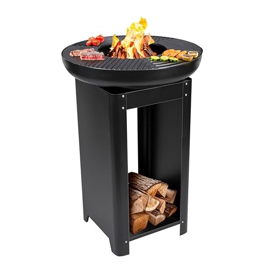 BBQ Collection Brasero et Plancha - Barbecue Japonais 61 x 90 cm - Grille Barbecue Teppanyaki - Brasero Exterieur Jardin et Terrasse - Cuisine Exterieur - Métal