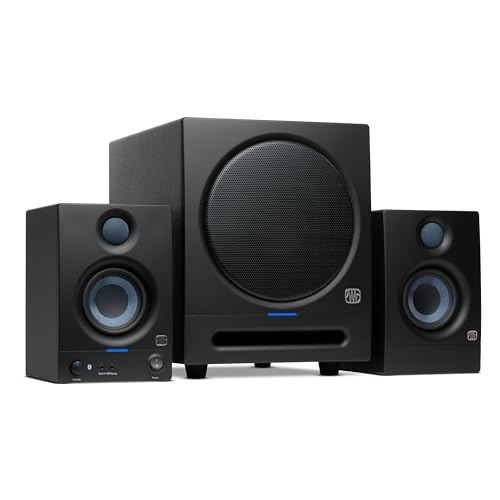 PreSonus Eris 3.5BT Gen 2, Altavoces Activos de Escritorio 3.5" con Bluetooth para Multimedia, Juegos, Producción Musical de Calidad Estudio, Potencia 50 W