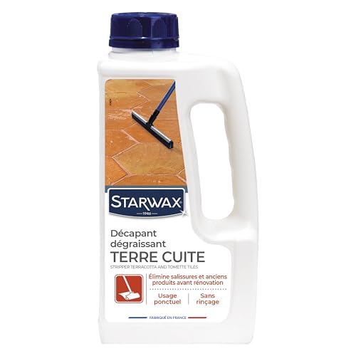 STARWAX - Décapant pour Tomettes et Terres Cuites - Elimine salissures et anciens produits - Remet un Sol à Nu Avant Rénovation - Sans Rinçage - Usage...