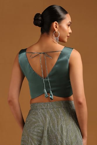 Image of Soch Womens V-Neck Tissue Princess Line Padded Sleeveless Blouse