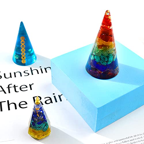 Diybravo 3 Pcs Hexagonal Cone Ring Holder Resin Mold Pyramid Candle Silicone Epoxy Resin Casting Mold For Making Ring Stand Holder Candles (Trasparente) #TOP3