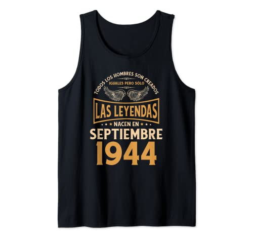 Cumpleaños Hombre Regalos Las Leyendas Septiembre 1944 Camiseta sin Mangas