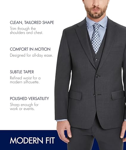 Image of Tommy Hilfiger TH Flex Modern Fit Suit Separates Jacket, Charcoal, 48 Regular