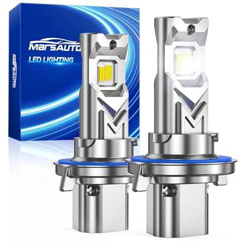 Image of Marsauto M1C H13 /9008 40000LM Fanless LED Bulbs, 6500K | 1:1 mini size, plug & play, fits Ford F-150 Chevy Silverado, IP68 waterproof, 5-min install