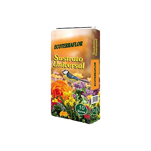 Sustrato Abono Universal Uso Interior y Exterior - Tierra Substrato Esponjoso (10 Litro, Universal)