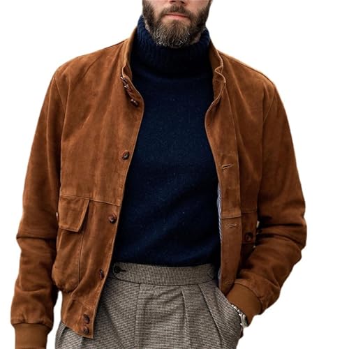 Veste coupe-vent babao en faux daim pour homme pour le printemps-automne
