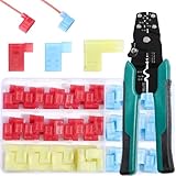 shengbowi Rechtwinkliger Flachstecker 22-18 16-14 12-10AWG Crimper Crimpwerkzeug Nylon Schnellkupplung Flaggenklemme 90 Grad Spaten Sortiment Kit