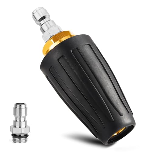 Hochdruckreiniger-Aufsätze, Turbodüse, Hochdruckreiniger, 3000 PSI max. rotierende Hochdruckreiniger-Düse mit 2 x 1/4 Zoll Schnellanschluss für die Reinigung von Ziegel-, Beton- und Vinyl-Oberflächen