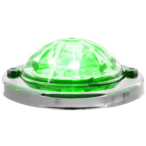 Lampe pastèque LED verte de cabine 3W Grand General 81668 inox 6,4 cm
