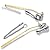 Boltigen 2pcs Toilet Handle Replacement Kits, Universal Front Angle Mount Toilet Lever Replacement, Chrome Finish Toilet Tank Flush Handle Lever Kit with Stainless Steel Flapper Chain