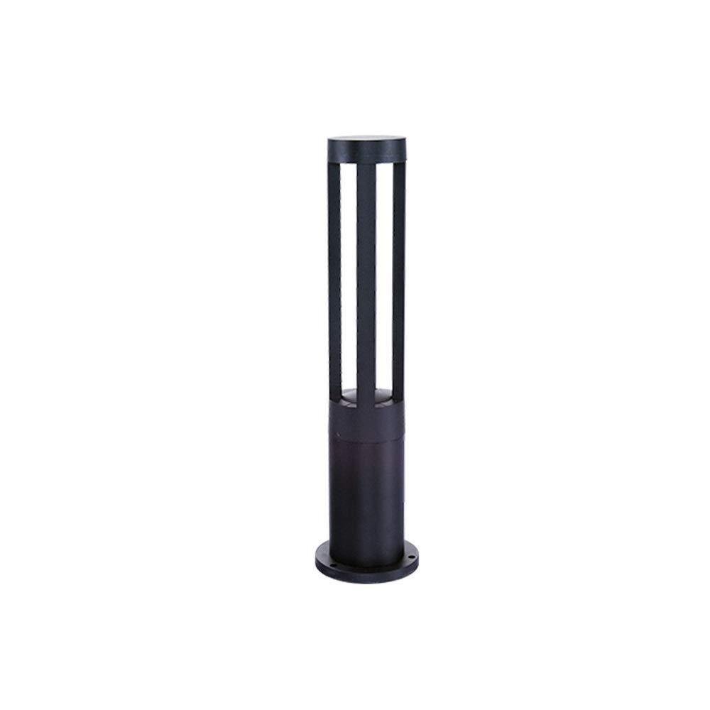 HELCEKOU Vintage Modern LED Lawn Landscape Street Light, Minimalist Round Outdoor Column Headlight, Villa Corridor Courtyard Pillar Fence Stigma Post Bollard Lamp Pathway